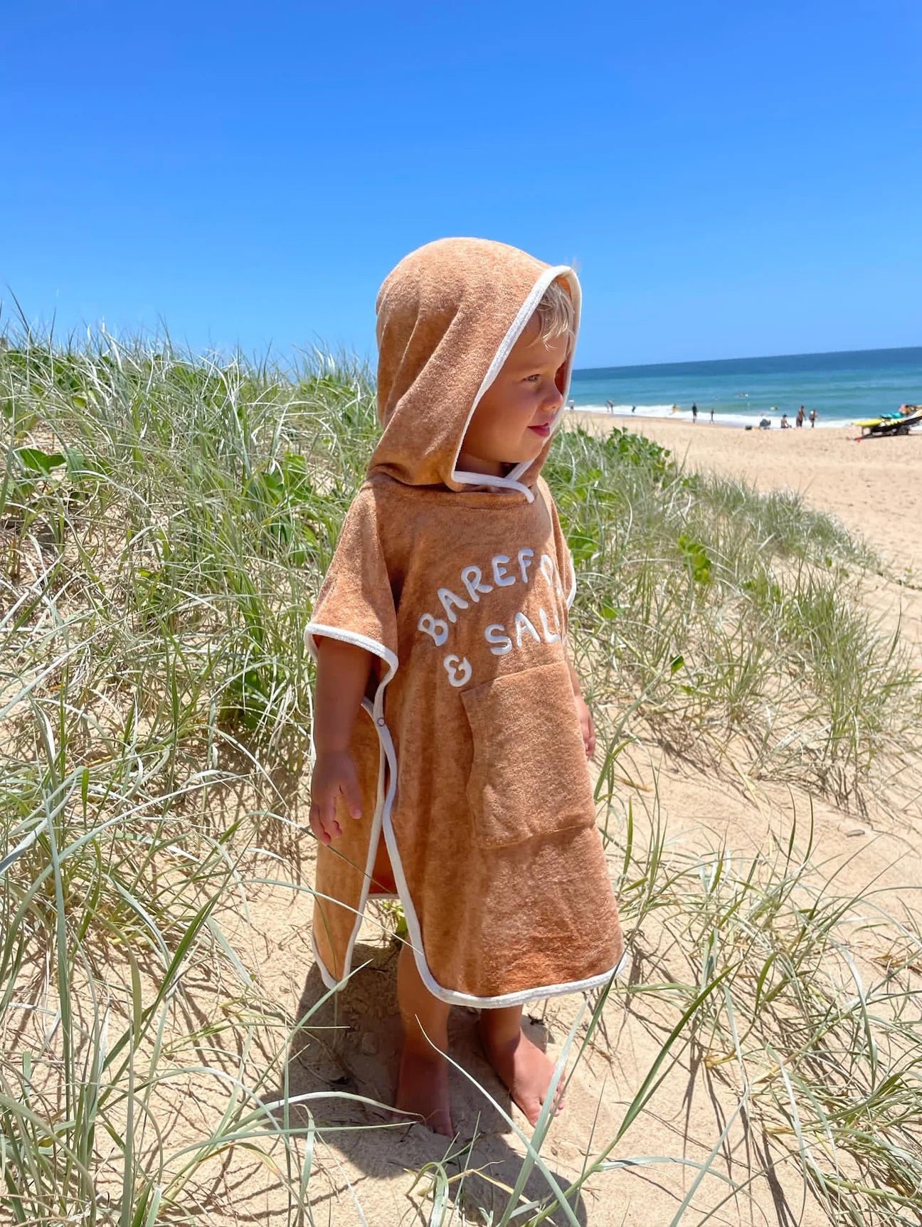 Barefoot and  Salty - Terry Hooded Towel - Sunny Bliss
