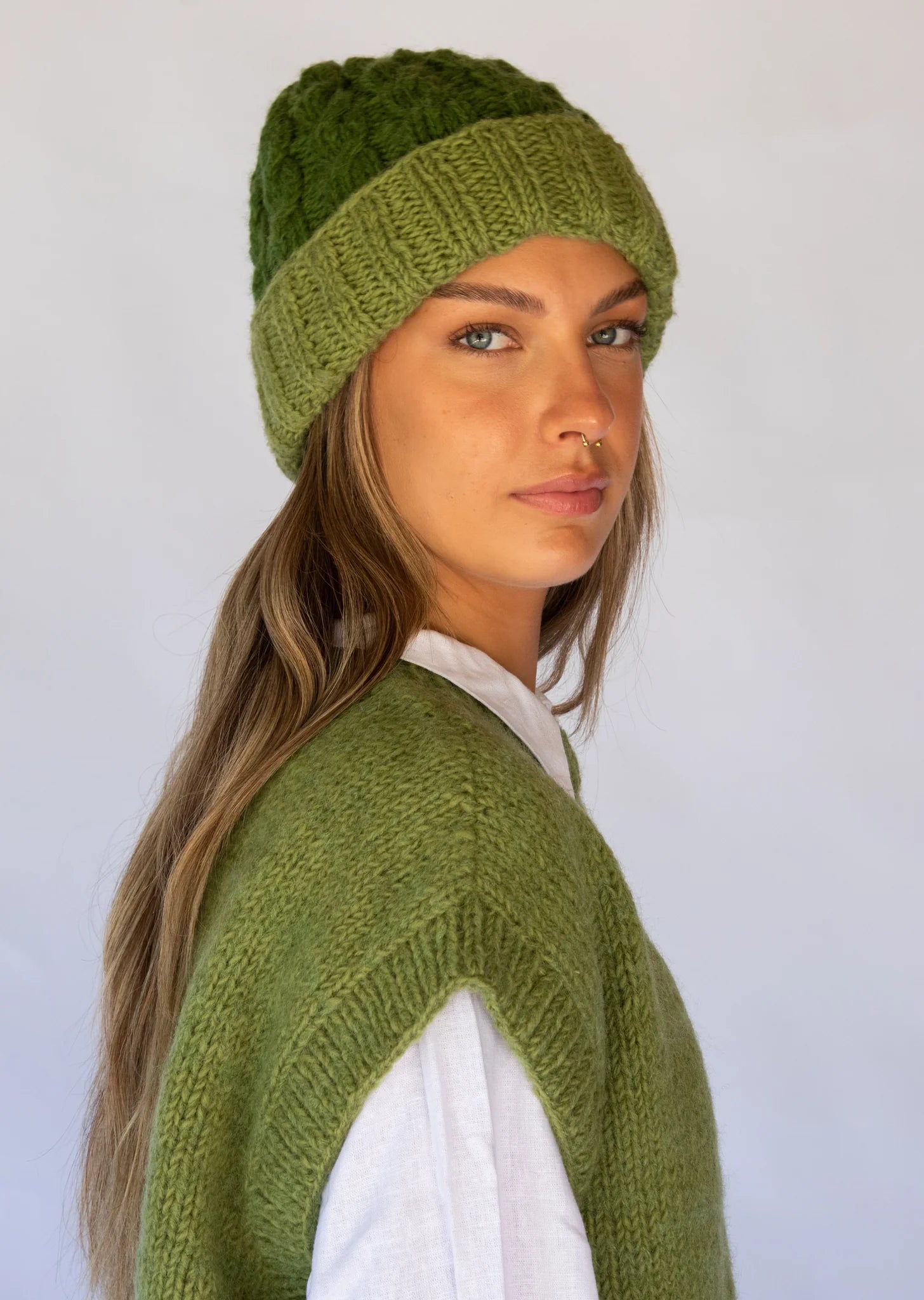 Hobo and Hatch - Val Contrast Wool Beanie - Meadow - Sunny Bliss - Australia