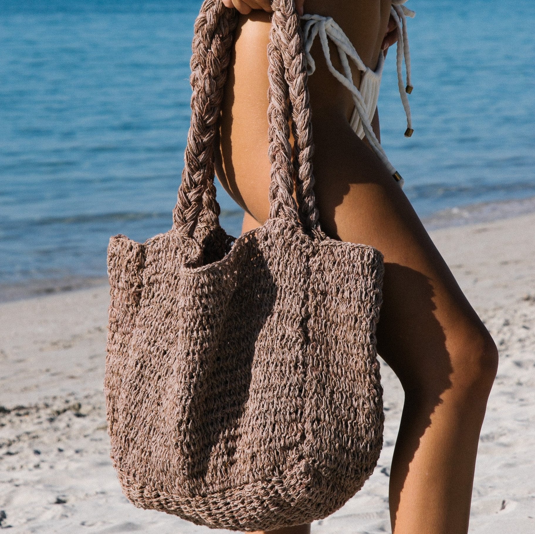 Hemp beach bag sale