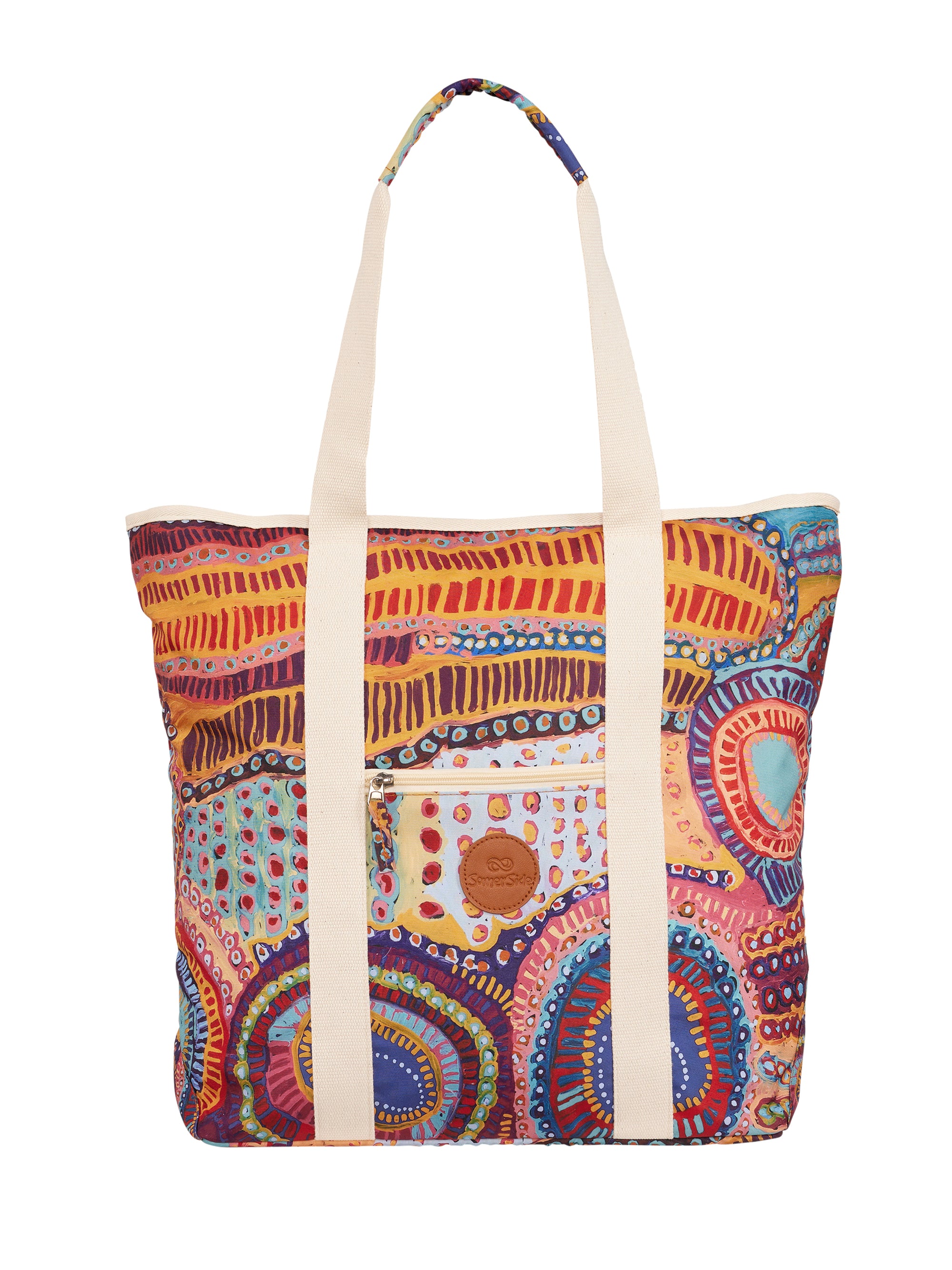 SomerSide - Two Dogs Dreaming Beach Bag - Sunny Bliss