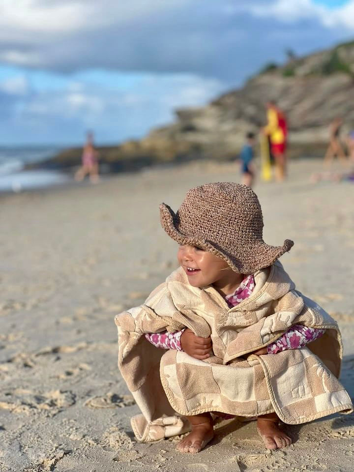 Hobo and Hatch Kids Polly Hemp/Cotton Hat - Latte - Sunny Bliss - Australia