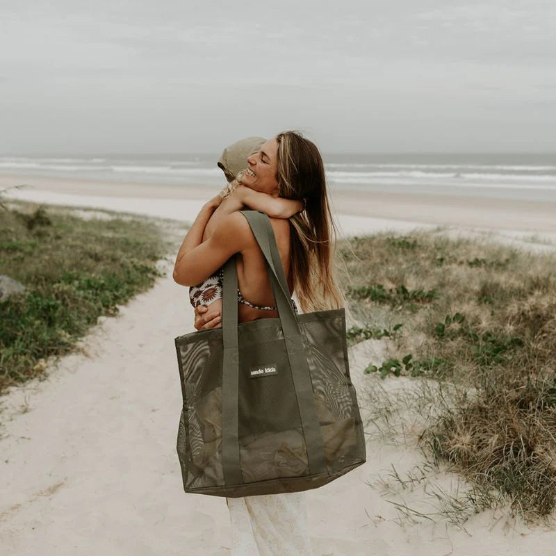 Sande Kids - Mesh Beach Hauler - Mini Beach Bag – Pandanus - Sunny Bliss - Australia