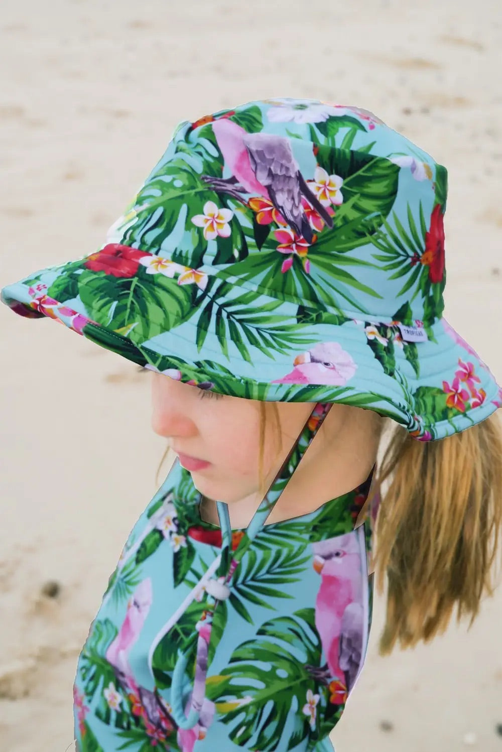 Tribe Tropical - Wide Brim Swim Hat - Gaga Galah - Sunny Bliss - Australia