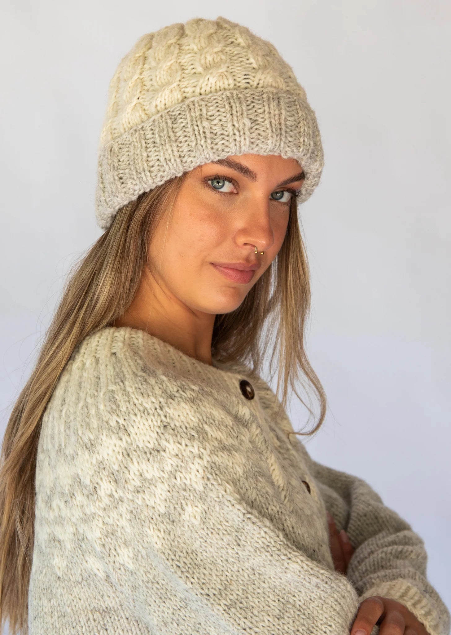Hobo and Hatch - Val Contrast Wool Beanie - Alpine - Sunny Bliss - Australia