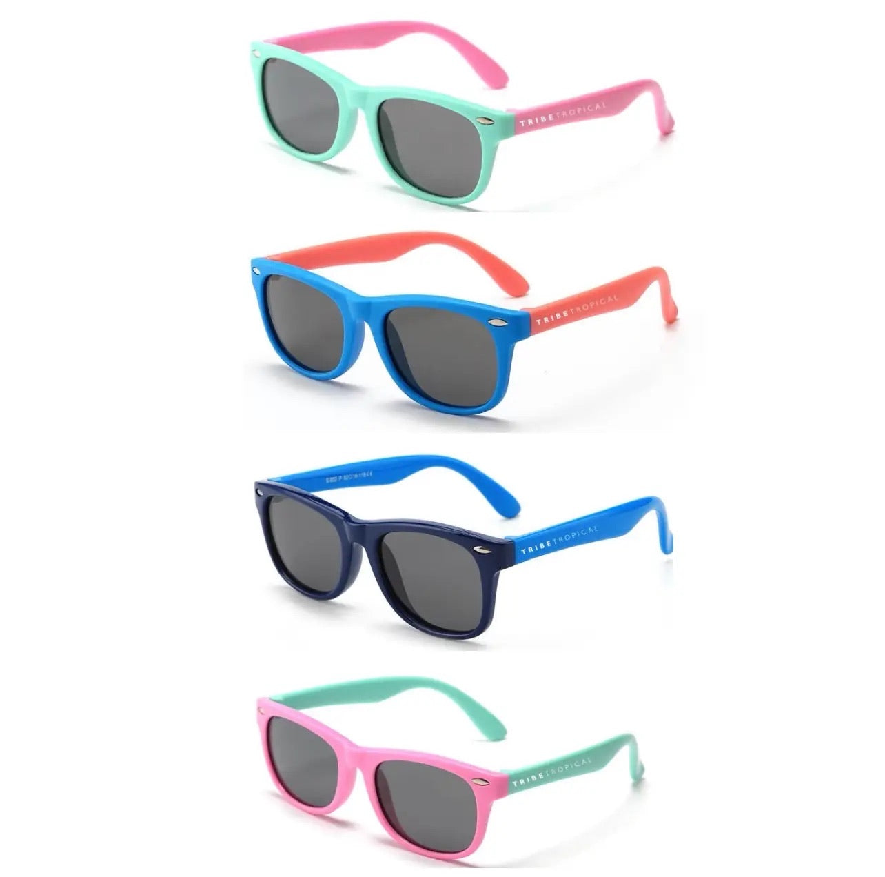 Tribe Tropical - Kids Wayfarer Flexible Polarised Sunglasses - Sunny Bliss - Australia