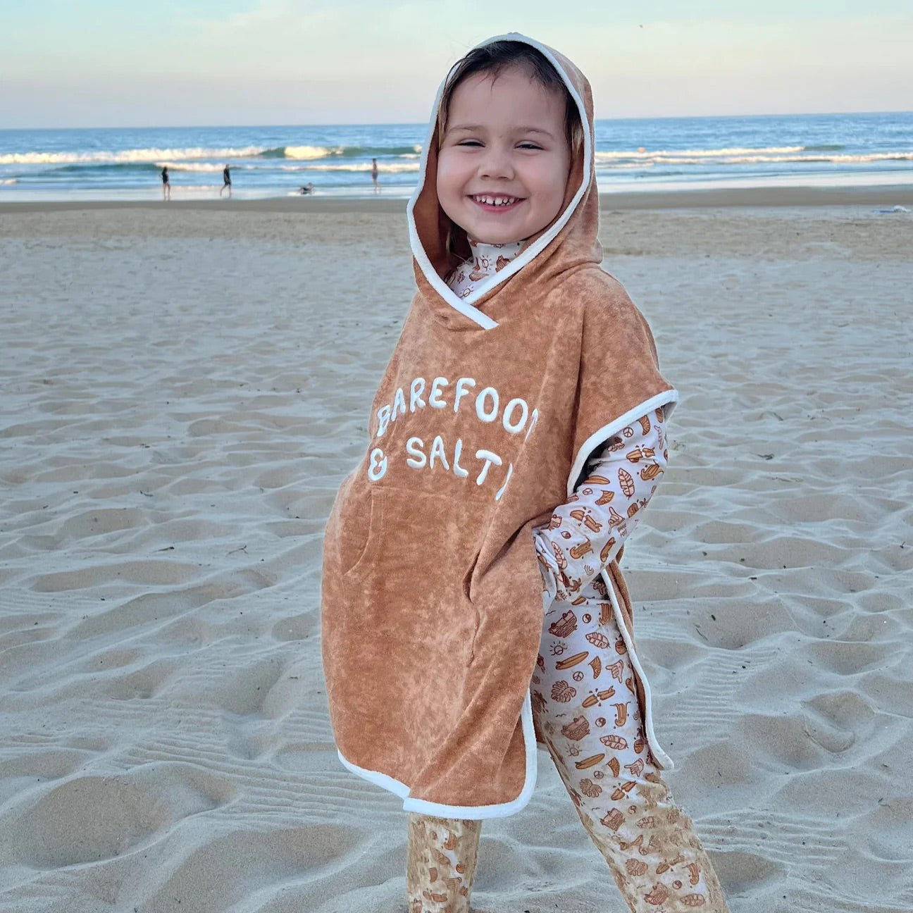 Barefoot and Salty - Terry Hooded Towel - Sunny Bliss