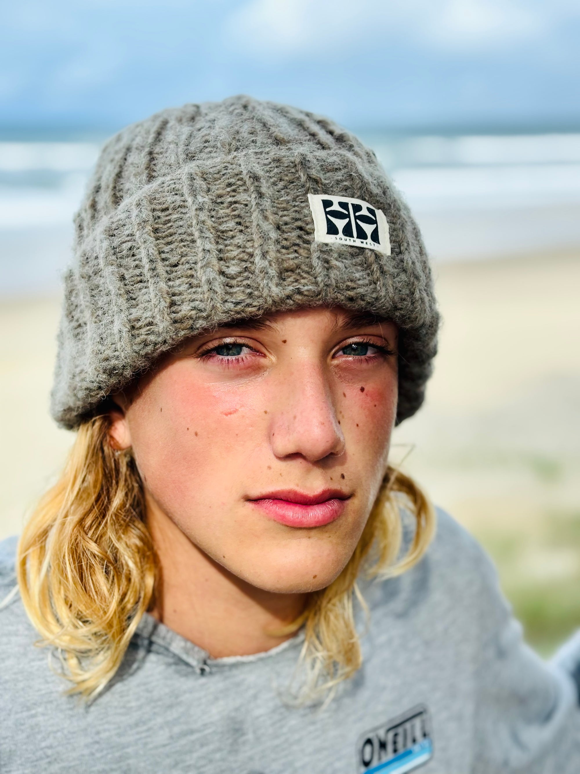 Hobo and Hatch - Arosa - Wool and Mohair Blend Beanie - Slate - Sunny Bliss - Australia