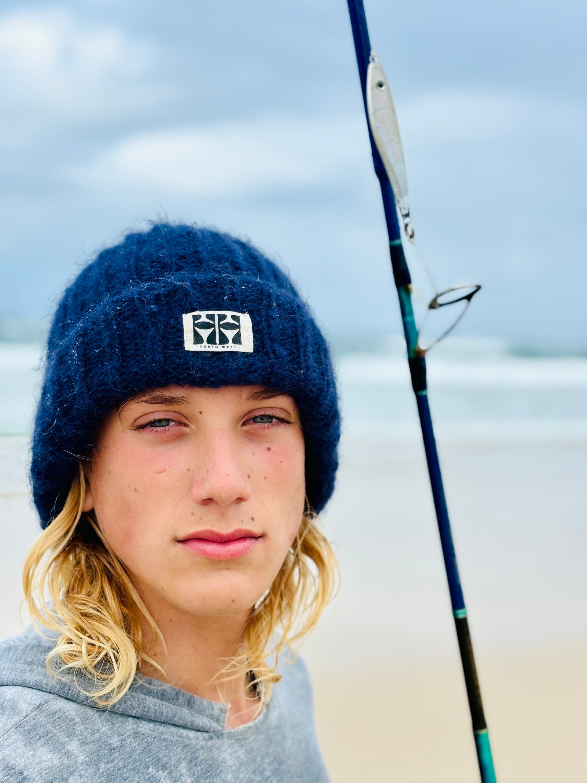 Hobo and Hatch - Arosa - Wool and Mohair Blend Beanie - Navy - Sunny Bliss - Australia