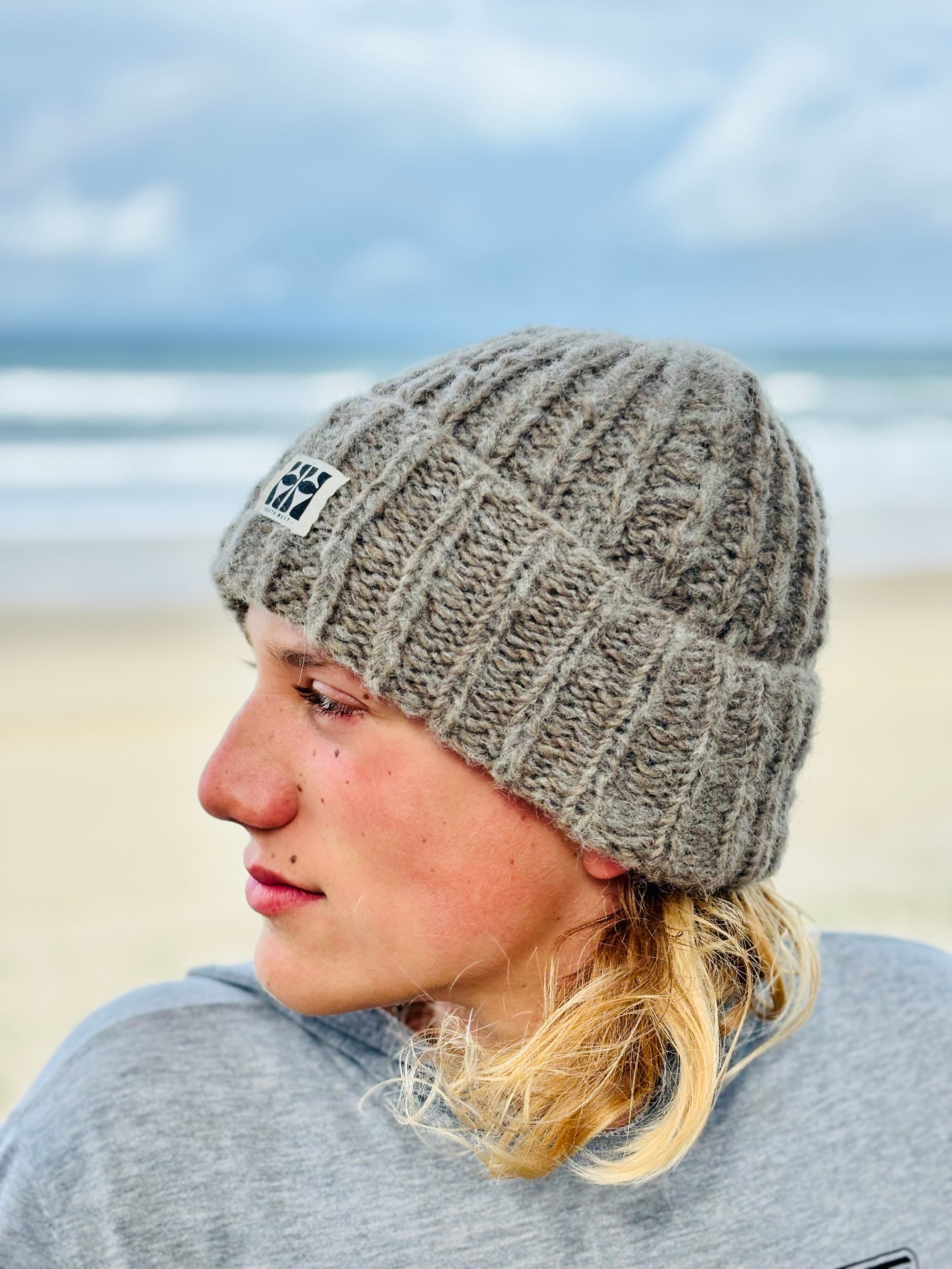 Hobo and Hatch - Arosa - Wool and Mohair Blend Beanie - Slate - Sunny Bliss - Australia