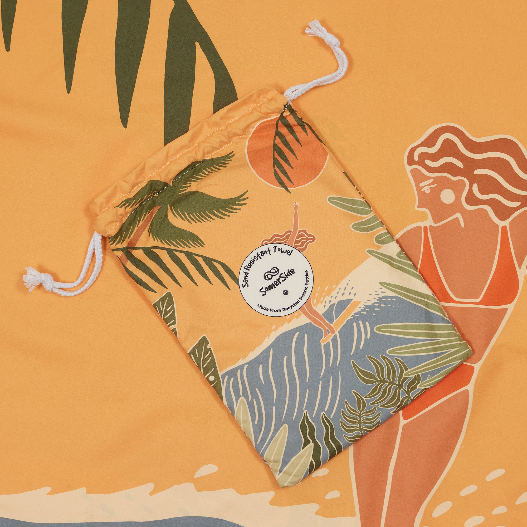 SomerSide - XL Jungle Surfer - Sand Free Beach Towel - Sunny Bliss - Australia