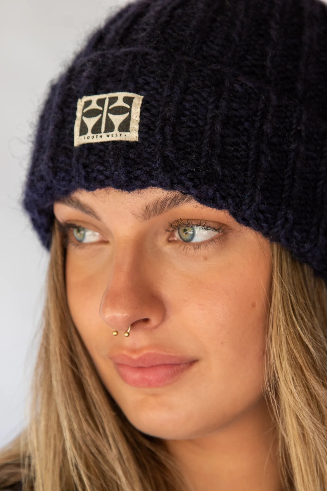 Hobo and Hatch - Arosa - Wool and Mohair Blend Beanie - Navy - Sunny Bliss - Australia