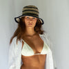 Hobo and Hatch - Polly Short Brim Hat - Hemp - Stripe - Sunny Bliss - Australia