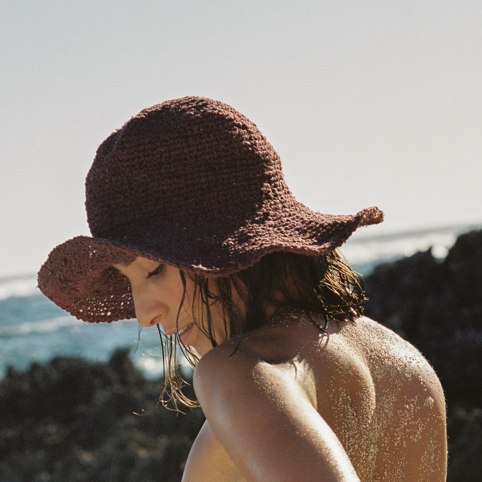 Hobo and Hatch - Polly Short Brim Hemp Hat - Merlot - Sunny Bliss - Australia