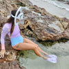 Silicone Snorkel Set - Classic Bright White - Sunny Bliss - Matching Fins Available - Australia