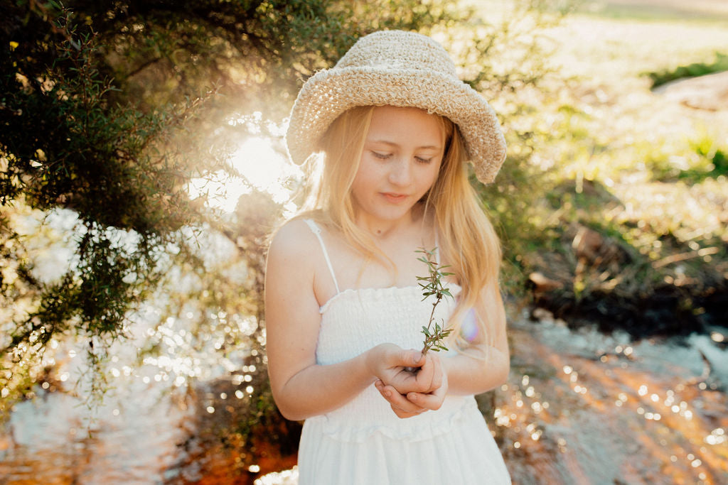 Hobo and Hatch - Kids Polly Hat - Hemp - Eye - Sunny Bliss - Australia