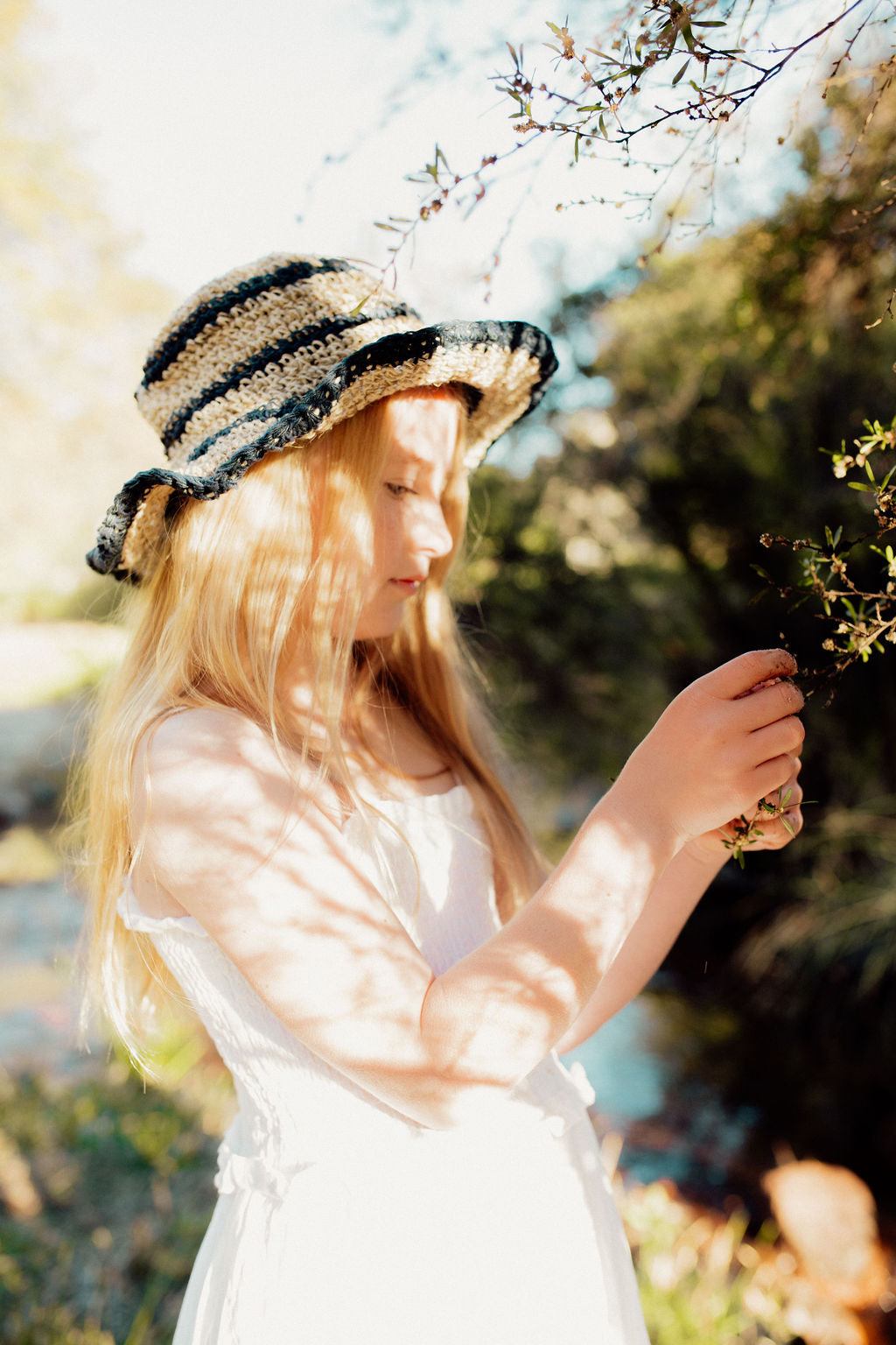 Hobo and Hatch - Kids Polly Hat - Hemp -Stripe - Sunny Bliss - Australia