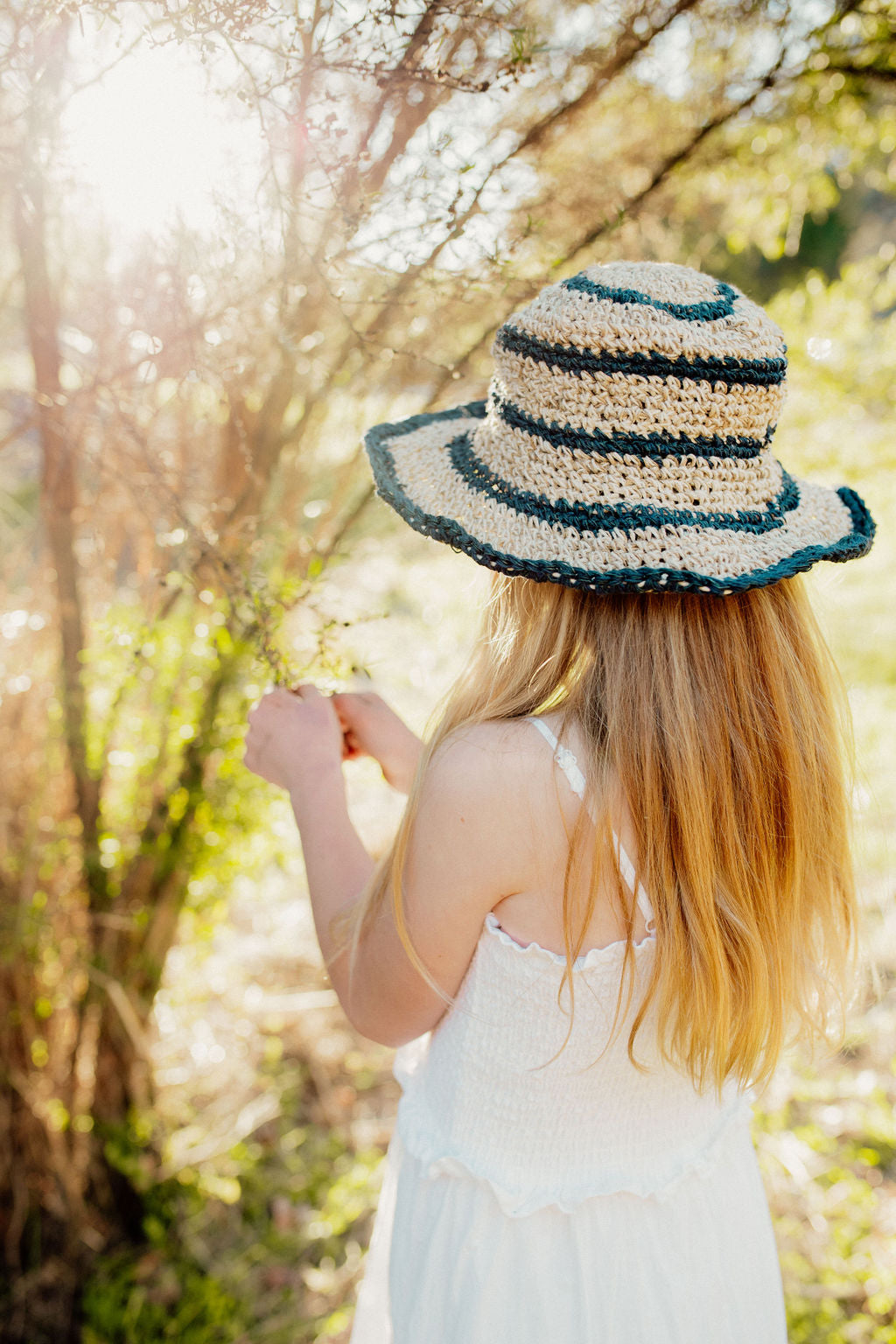 Hobo and Hatch -  Kids Polly Hat - Hemp -Stripe - Sunny Bliss - Australia