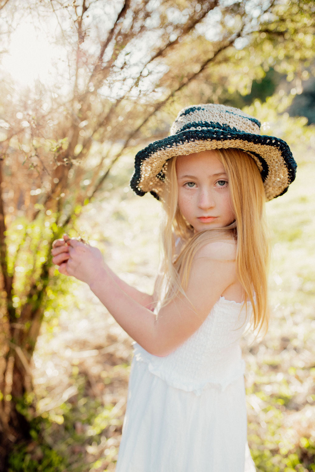 Hobo and Hatch - Kids Polly Hat - Hemp -Stripe - Sunny Bliss - Australia