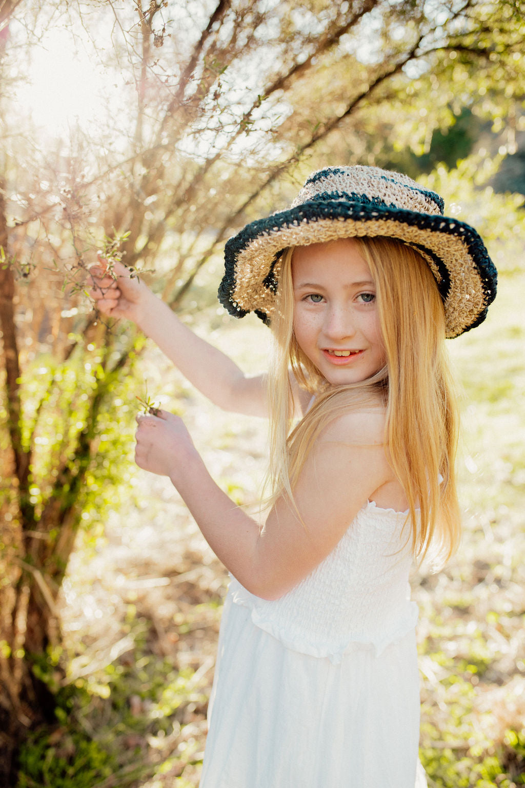 Hobo and Hatch - Kids Polly Hat - Hemp -Stripe - Sunny Bliss - Australia