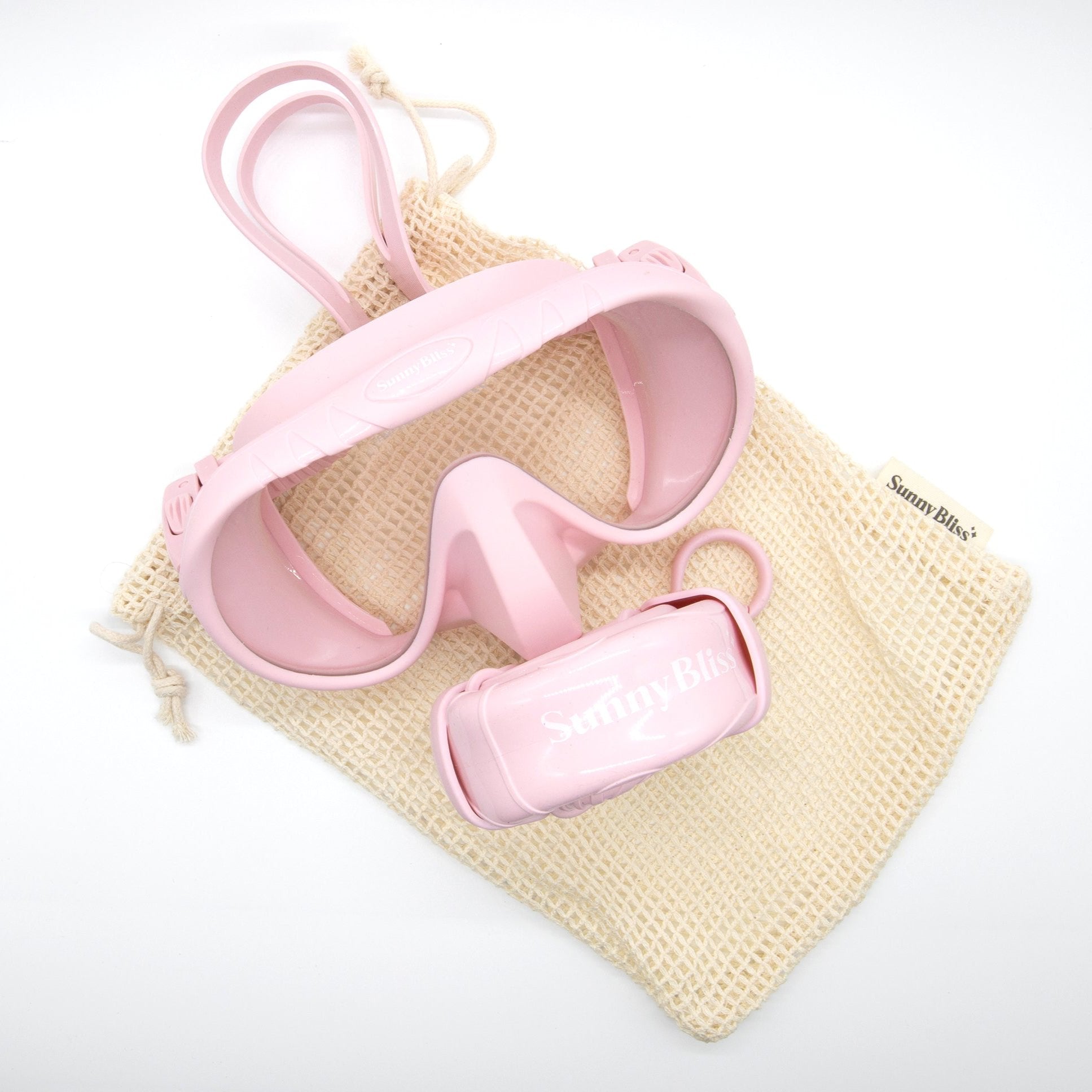 Silicone Pastel Snorkel Set - Pink - Sunny Bliss - Matching Fins Available - Australia