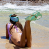 Sunny Bliss Short Fins - Pastel Mint Green - Matching Mask Set Available - Australia