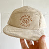 Barefoot and Salty - Corduroy 5 Panel Cap (6 months to 2 years) - Sunny Bliss