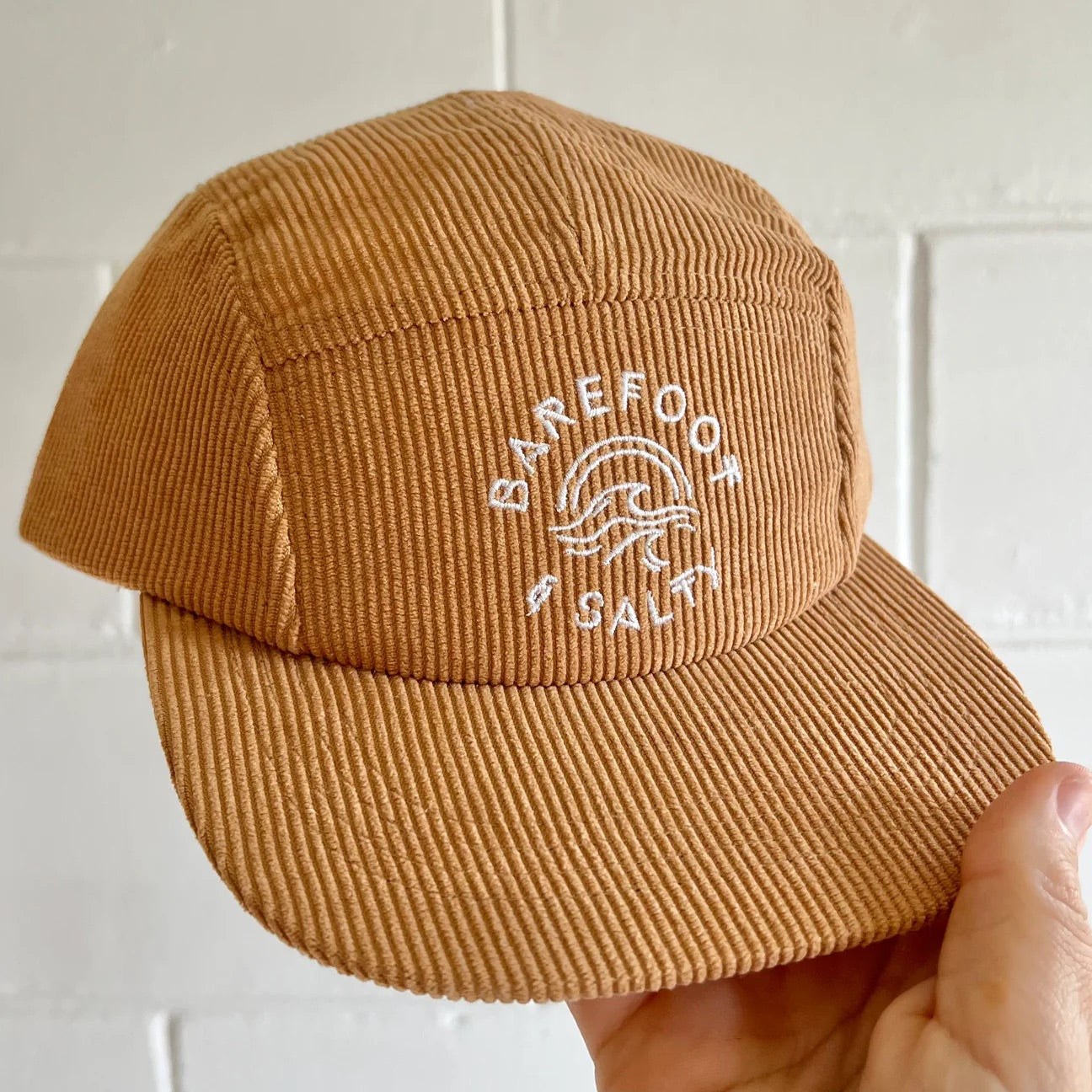 Barefoot and Salty - Corduroy 5 Panel Cap (3 to 7 years) - Sunny Bliss