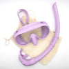 Silicone Pastel Snorkel Set - Lilac Purple - Sunny Bliss - Matching Fins Available - Australia