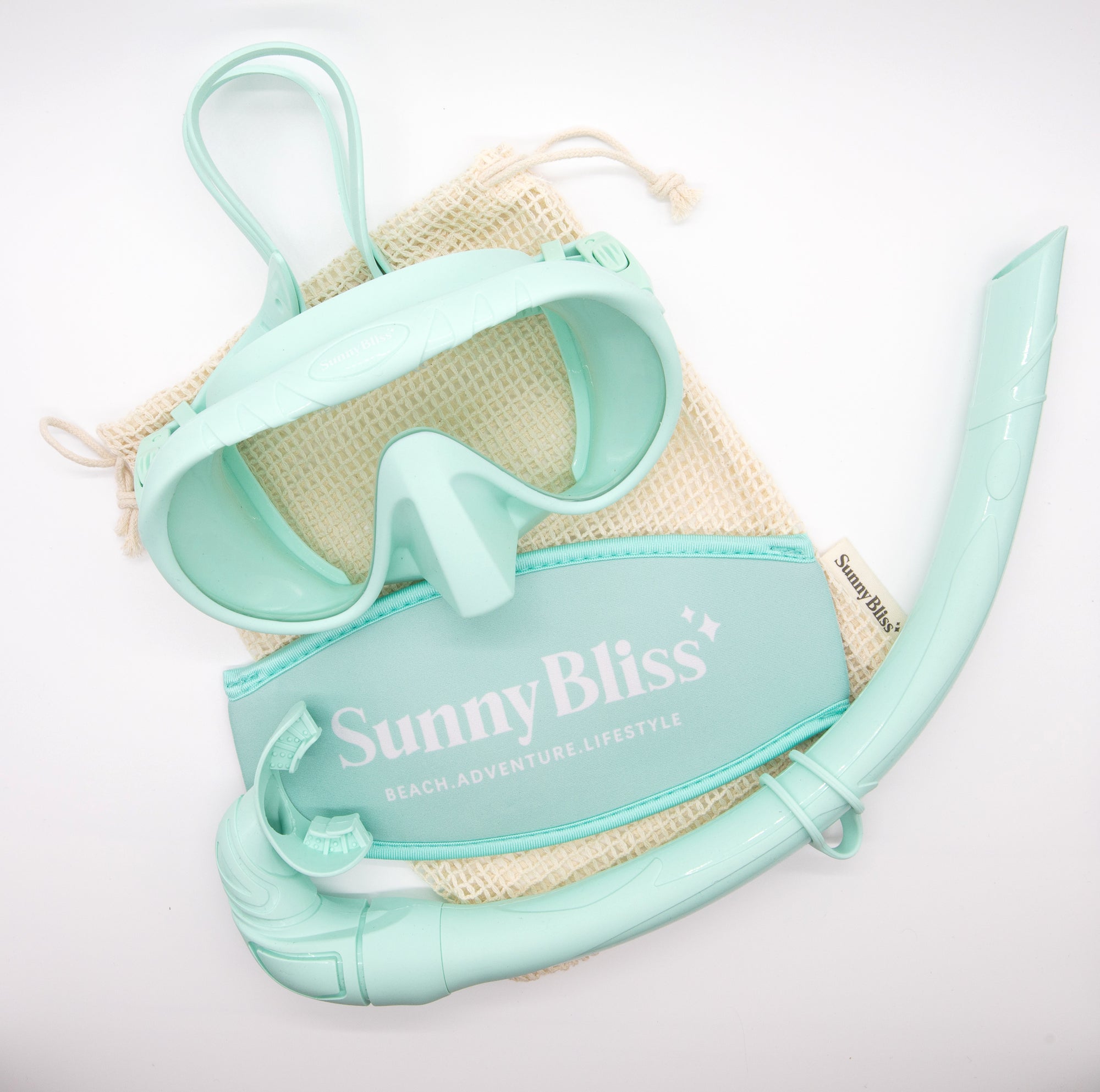 Silicone Pastel Snorkel Set - Mint Green – Sunny Bliss